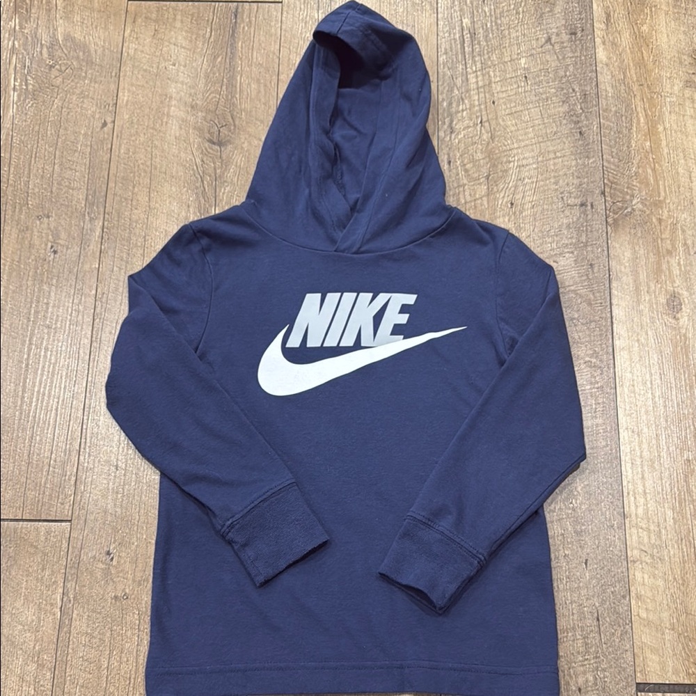 Nike Kids Navy Pullover Shirt Hood